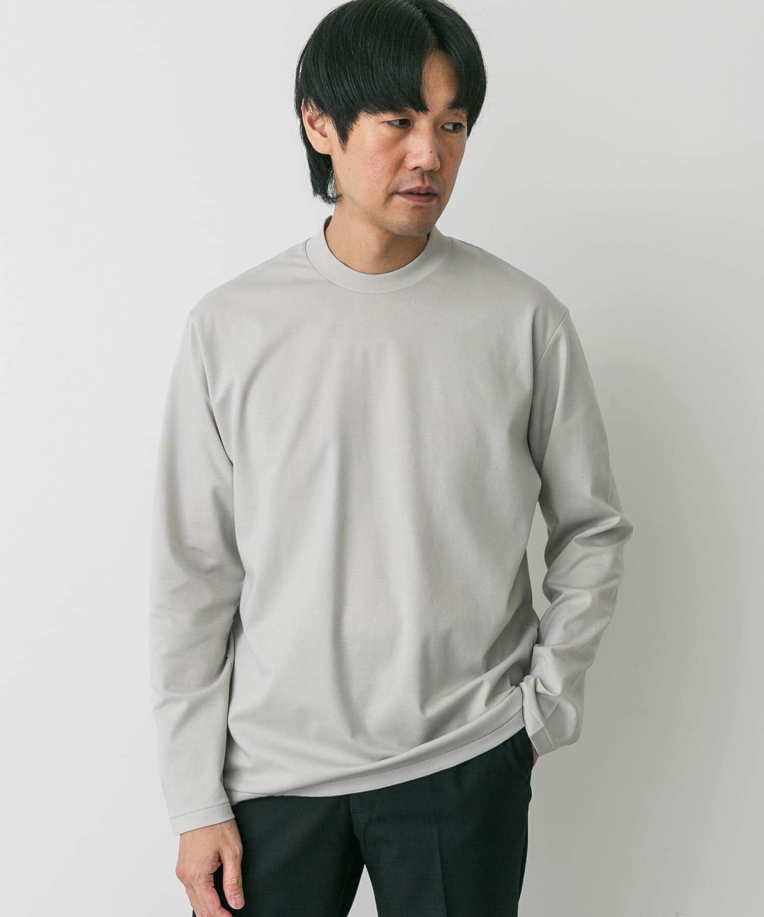 URBAN RESEARCH DOORS「LIFE STYLE TAILOR　シルケットポンチストレッチ長袖Tシャツ」|シャツ・ブラウス|