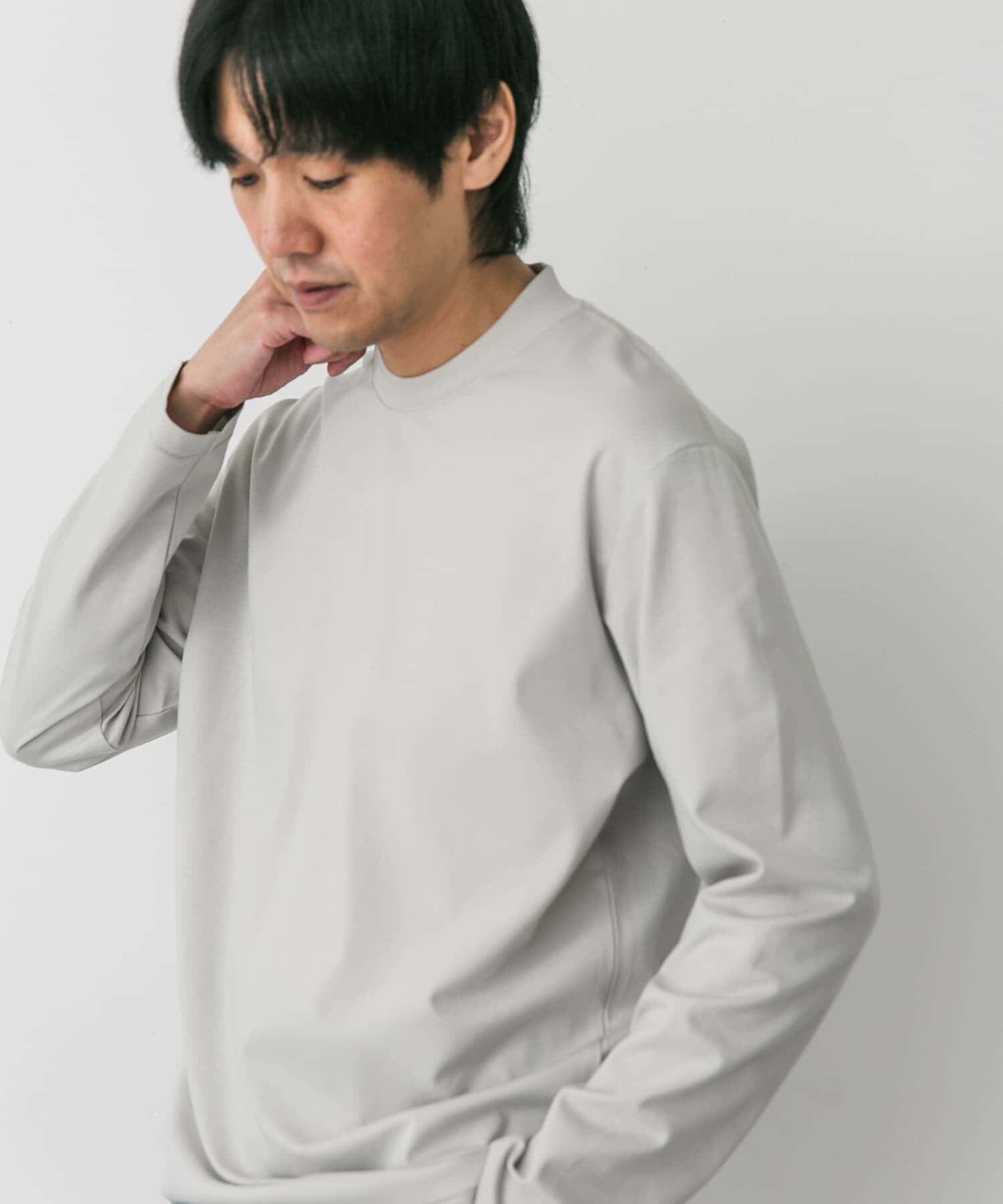 URBAN RESEARCH DOORS「LIFE STYLE TAILOR　シルケットポンチストレッチ長袖Tシャツ」|シャツ・ブラウス|