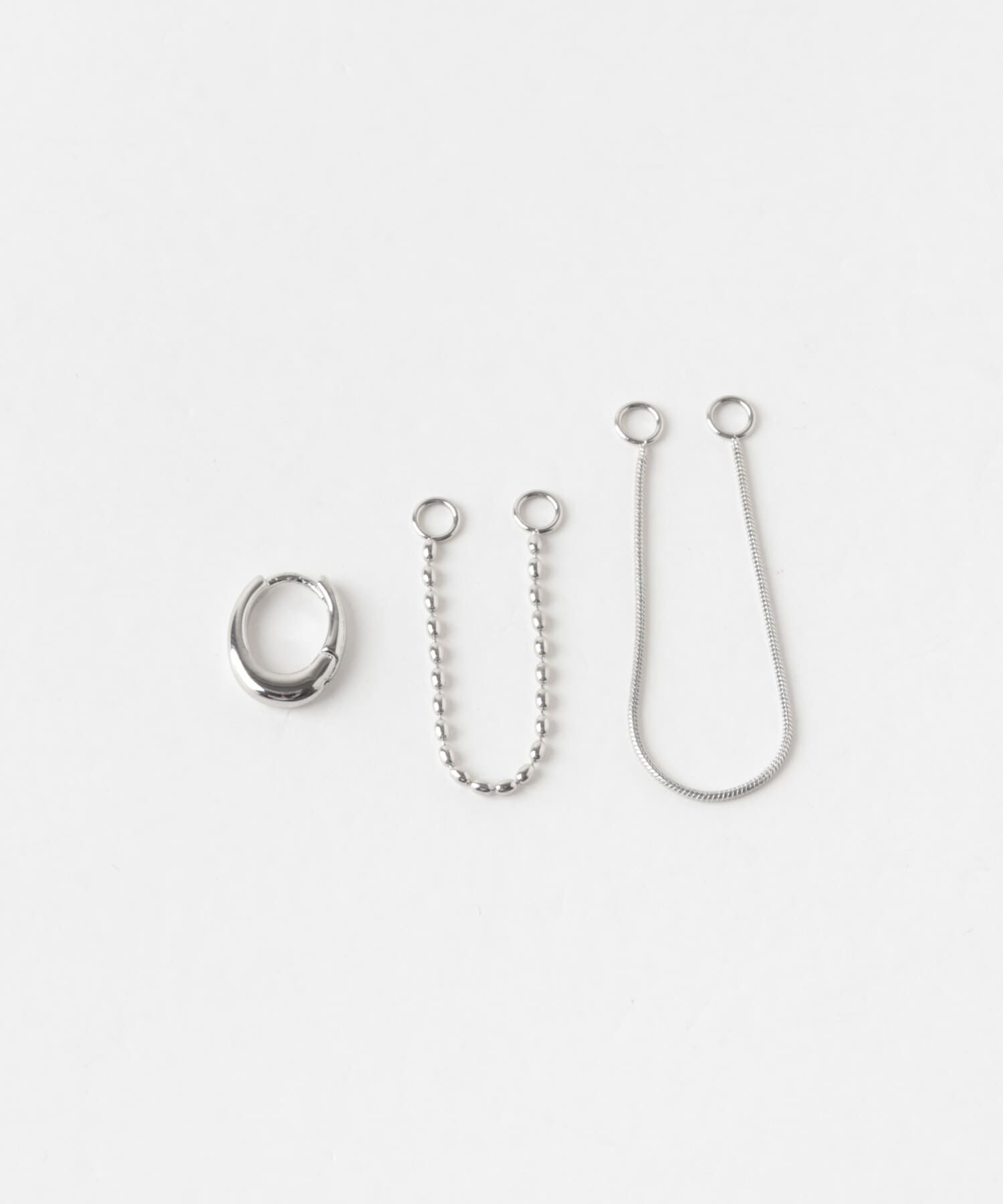 SMELLY「メタルチェーン2WAYフープピアス」|ピアス|