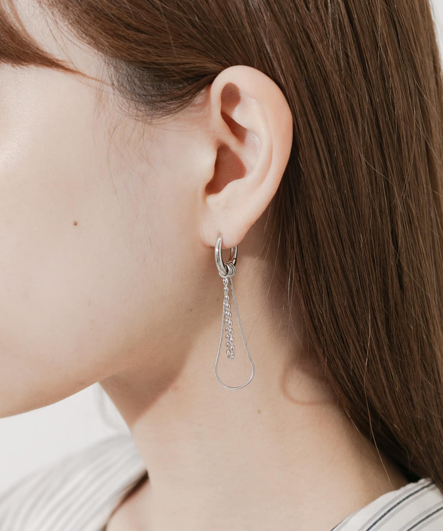 SMELLY「メタルチェーン2WAYフープピアス」|ピアス|