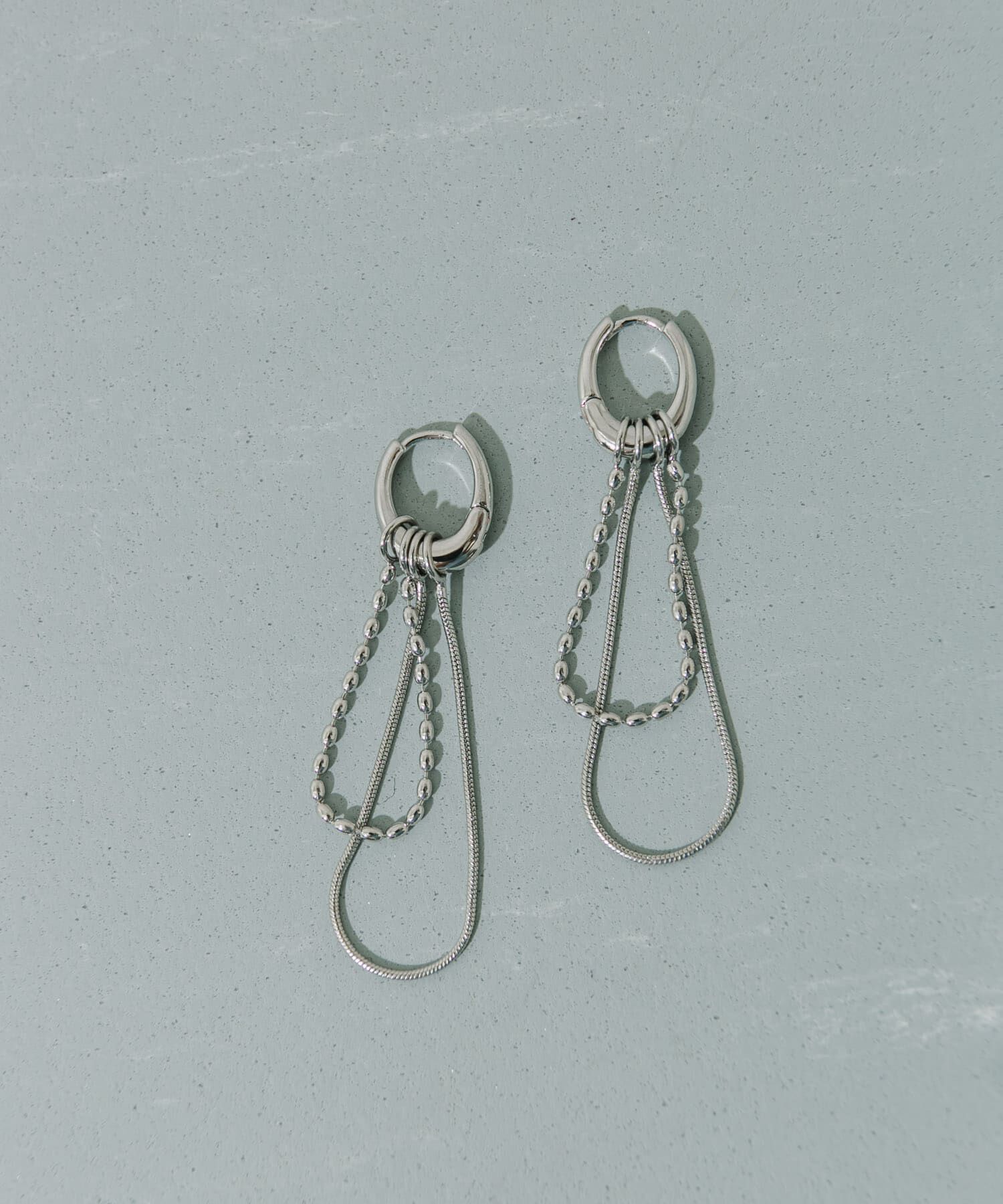 SMELLY「メタルチェーン2WAYフープピアス」|ピアス|