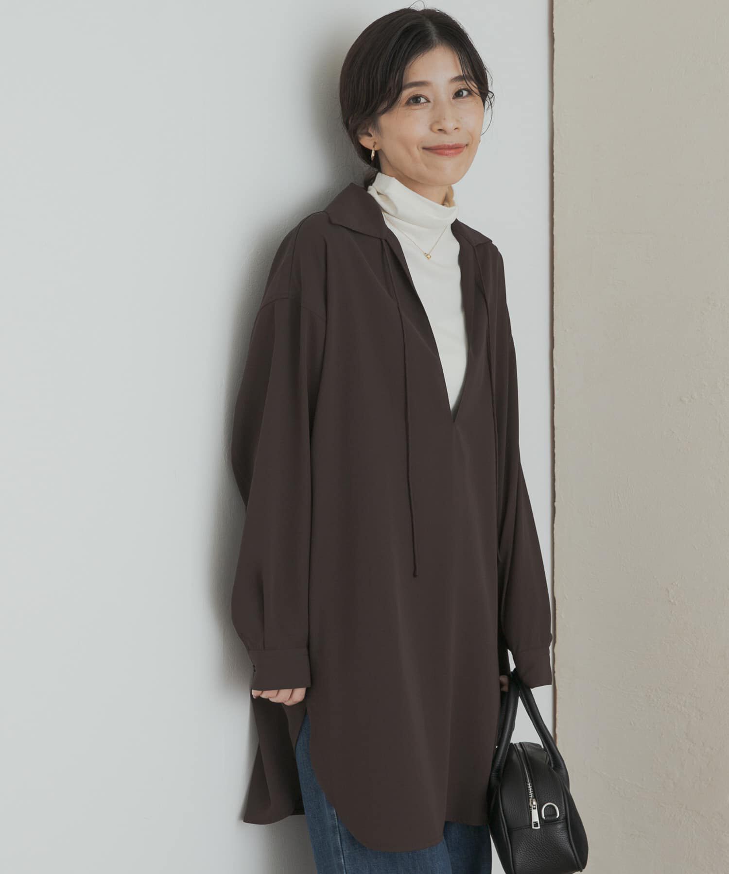 URBAN RESEARCH DOORS「スキッパーチュニックシャツ」|シャツ・ブラウス|