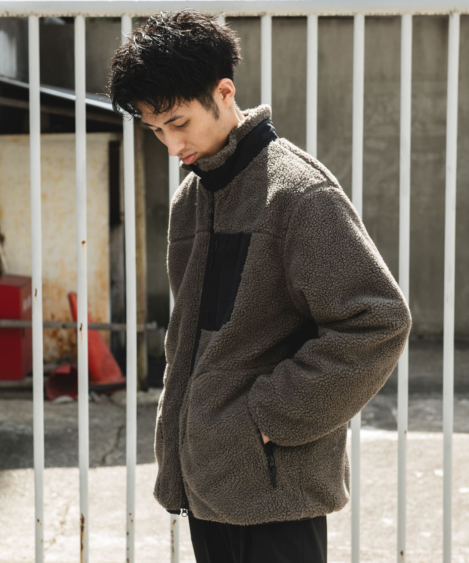 URBAN RESEARCH DOORS「URD防風ボアジップブルゾン」|ブルゾン・スタジャン|