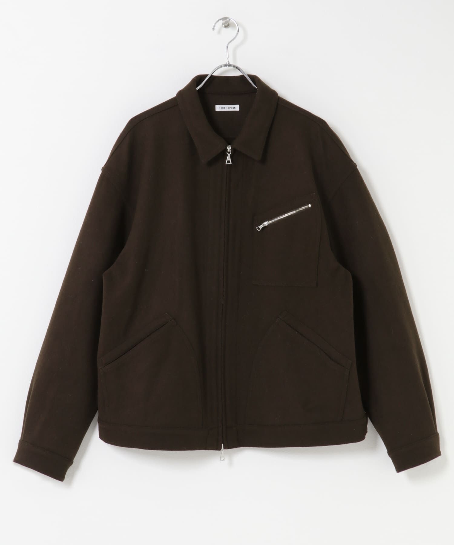 URBAN RESEARCH DOORS「FORK&SPOON　ウールショートブルゾン」|ブルゾン・スタジャン|