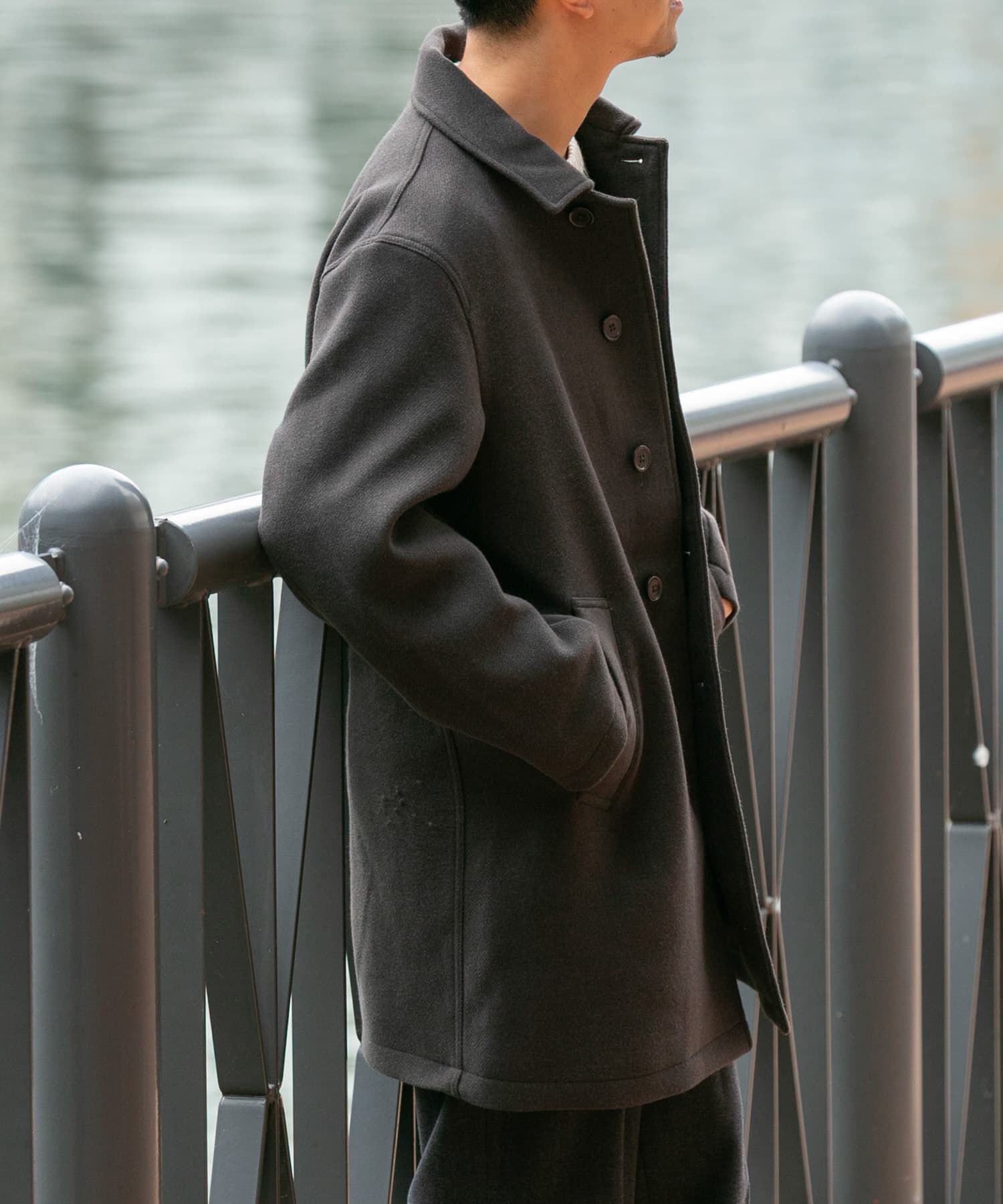 URBAN RESEARCH ROSSO「『XLサイズあり』light meltonステンカラーコート」|ステンカラーコート|