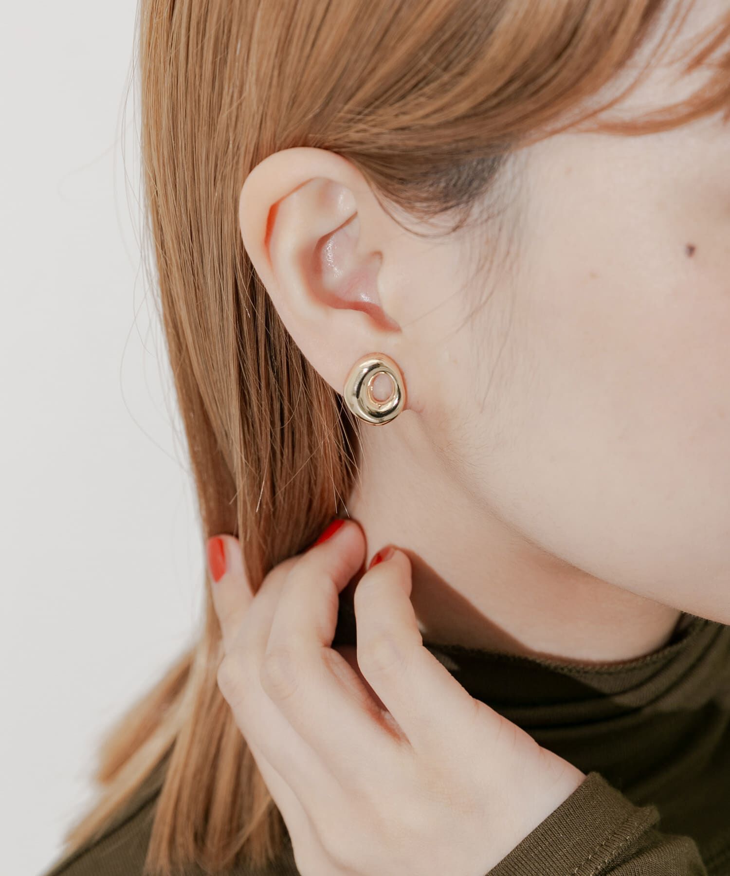 SMELLY「ニュアンスメタルサークルイヤリング」|イヤリング|