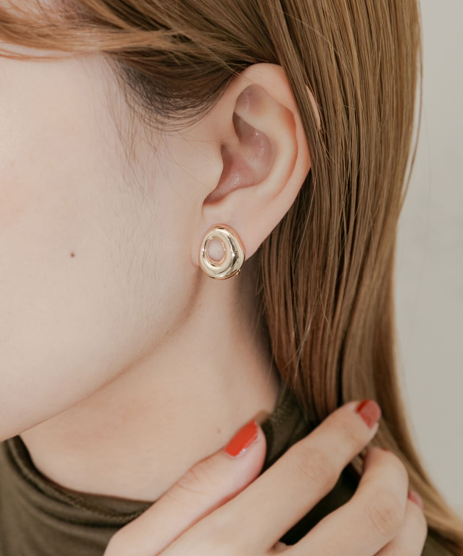 SMELLY「ニュアンスメタルサークルイヤリング」|イヤリング|