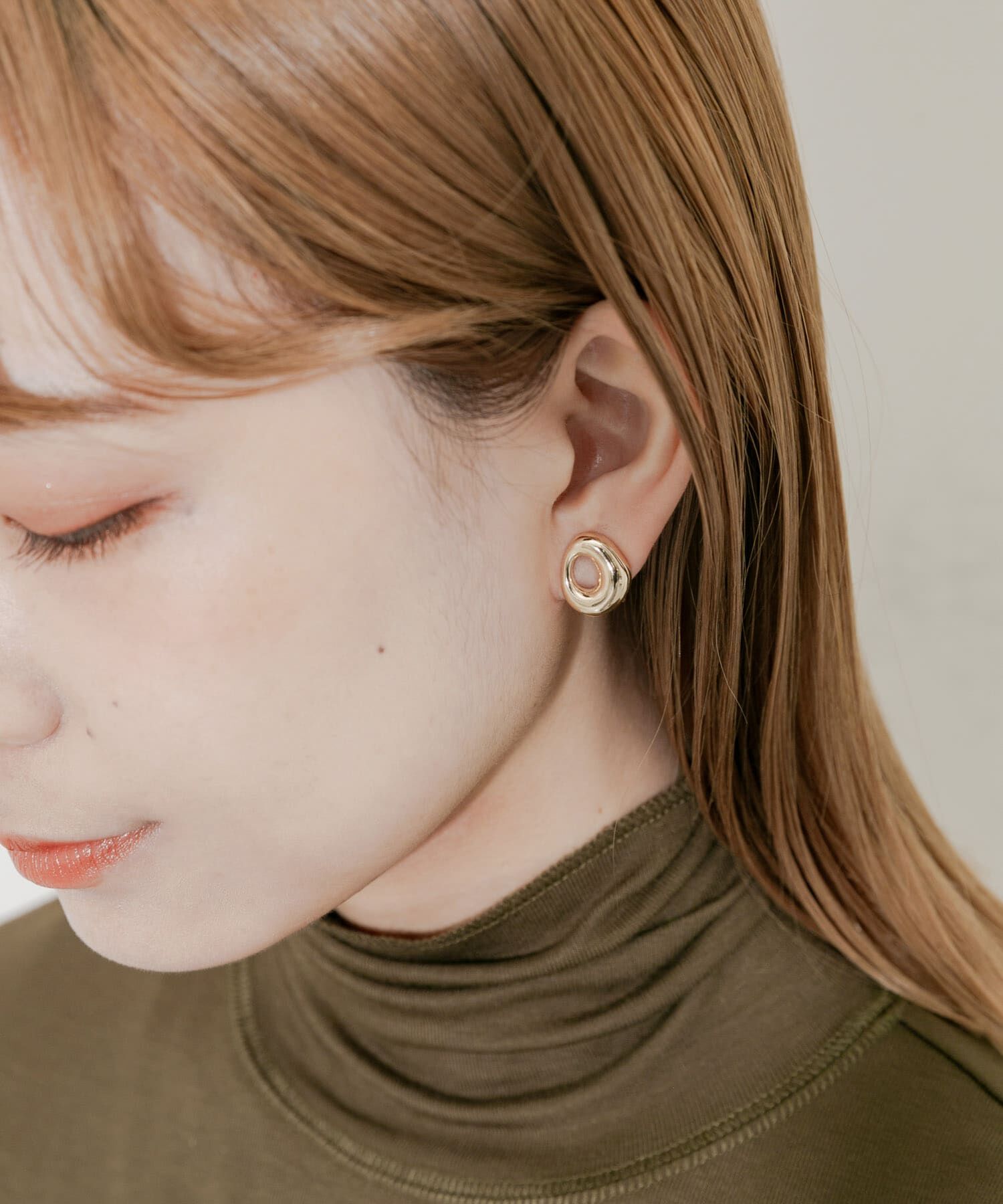 SMELLY「ニュアンスメタルサークルイヤリング」|イヤリング|