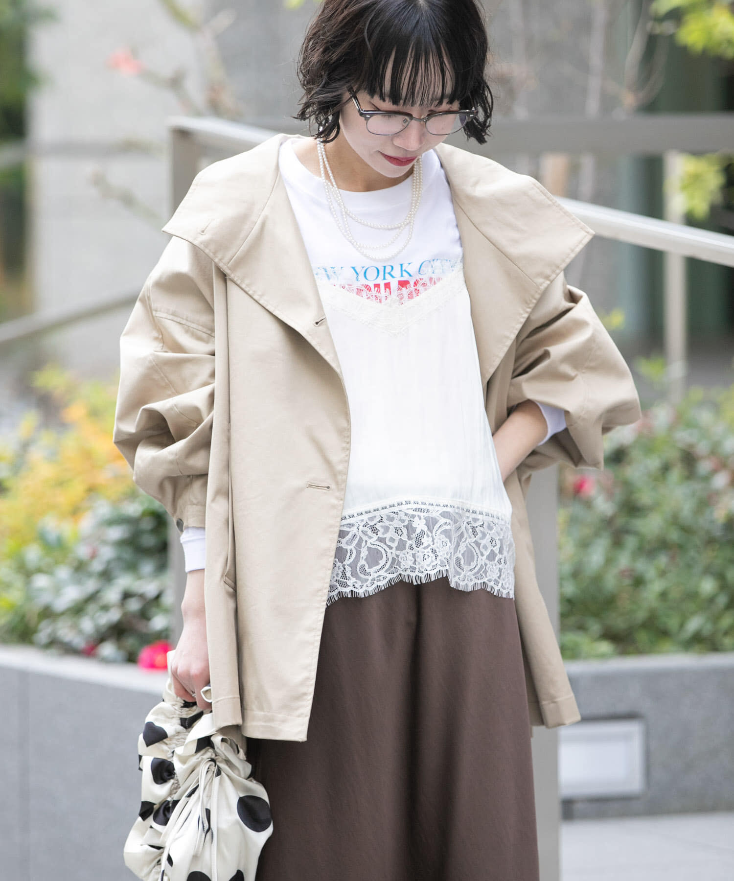 URBAN RESEARCH「スタンドカラーミドル丈トレンチコート」|トレンチコート|