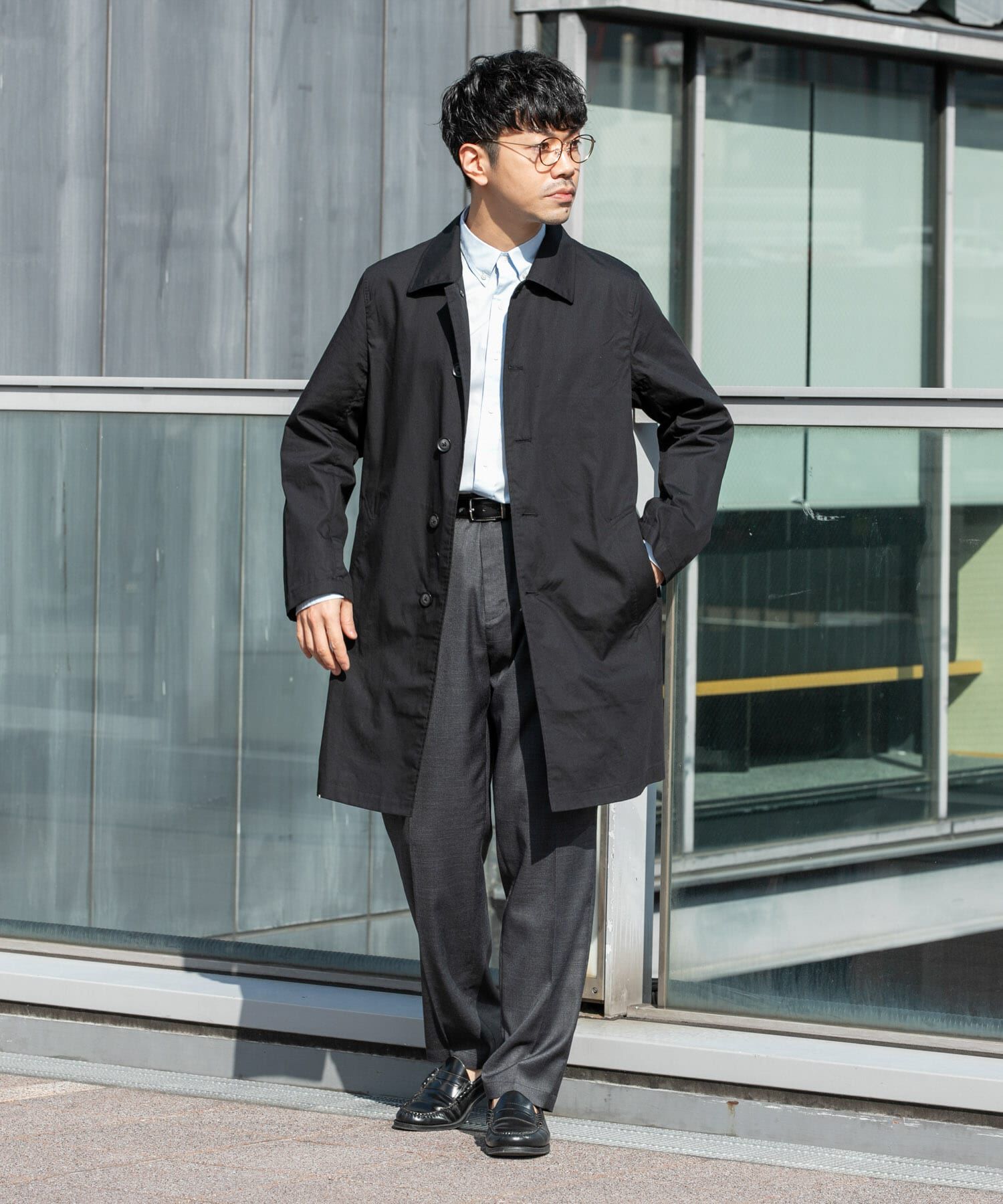 URBAN RESEARCH ROSSO「『撥水』タイプライタースプリングコート」|ステンカラーコート|