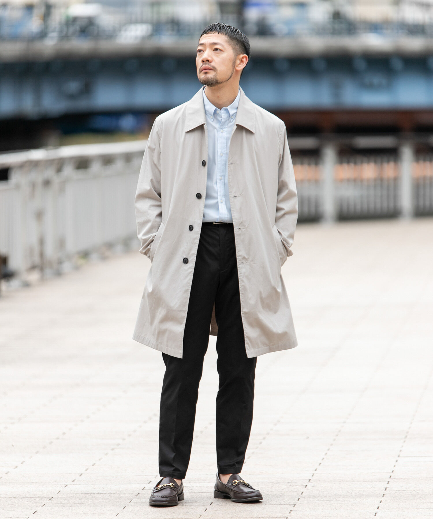 URBAN RESEARCH ROSSO「『撥水』タイプライタースプリングコート」|ステンカラーコート|