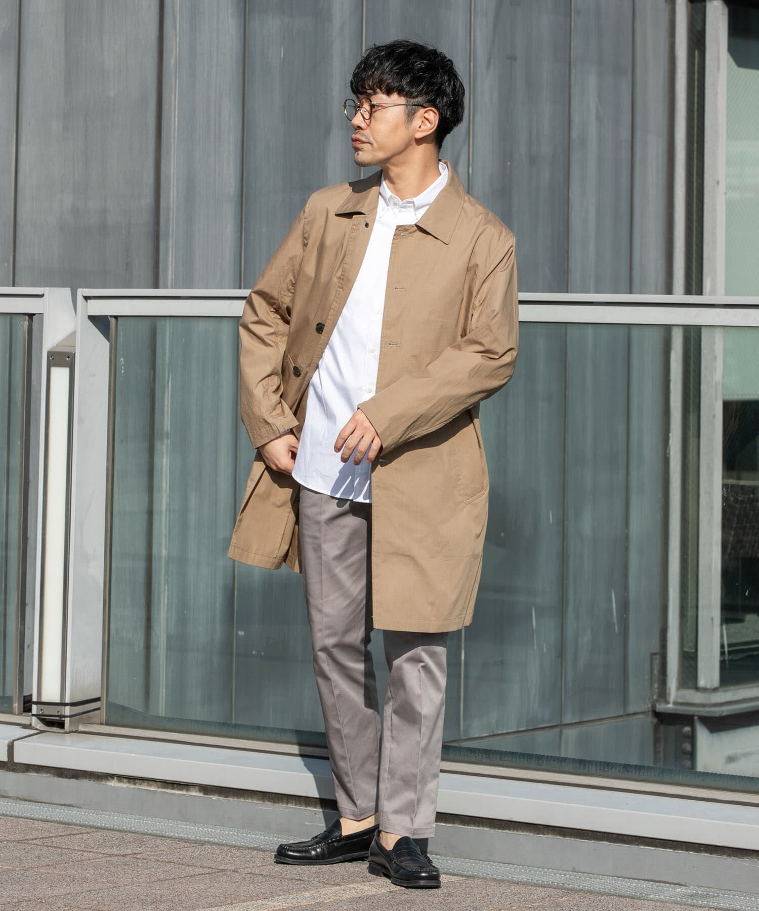 URBAN RESEARCH ROSSO「『撥水』タイプライタースプリングコート」|ステンカラーコート|