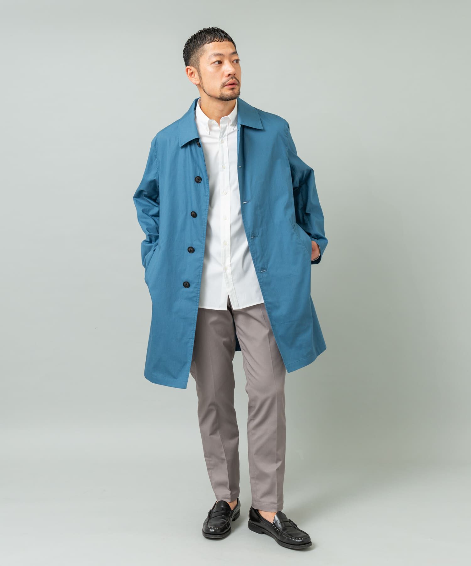 URBAN RESEARCH ROSSO「『撥水』タイプライタースプリングコート」|ステンカラーコート|