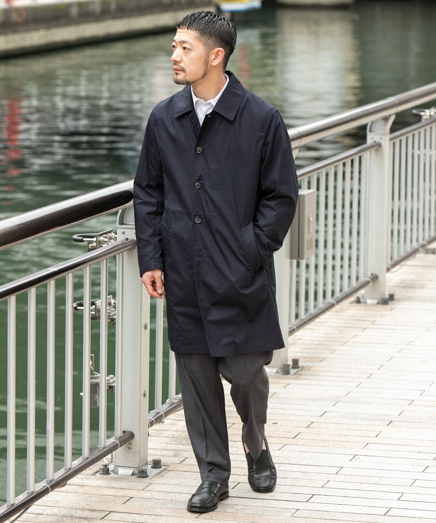 URBAN RESEARCH ROSSO「『撥水』タイプライタースプリングコート」|ステンカラーコート|