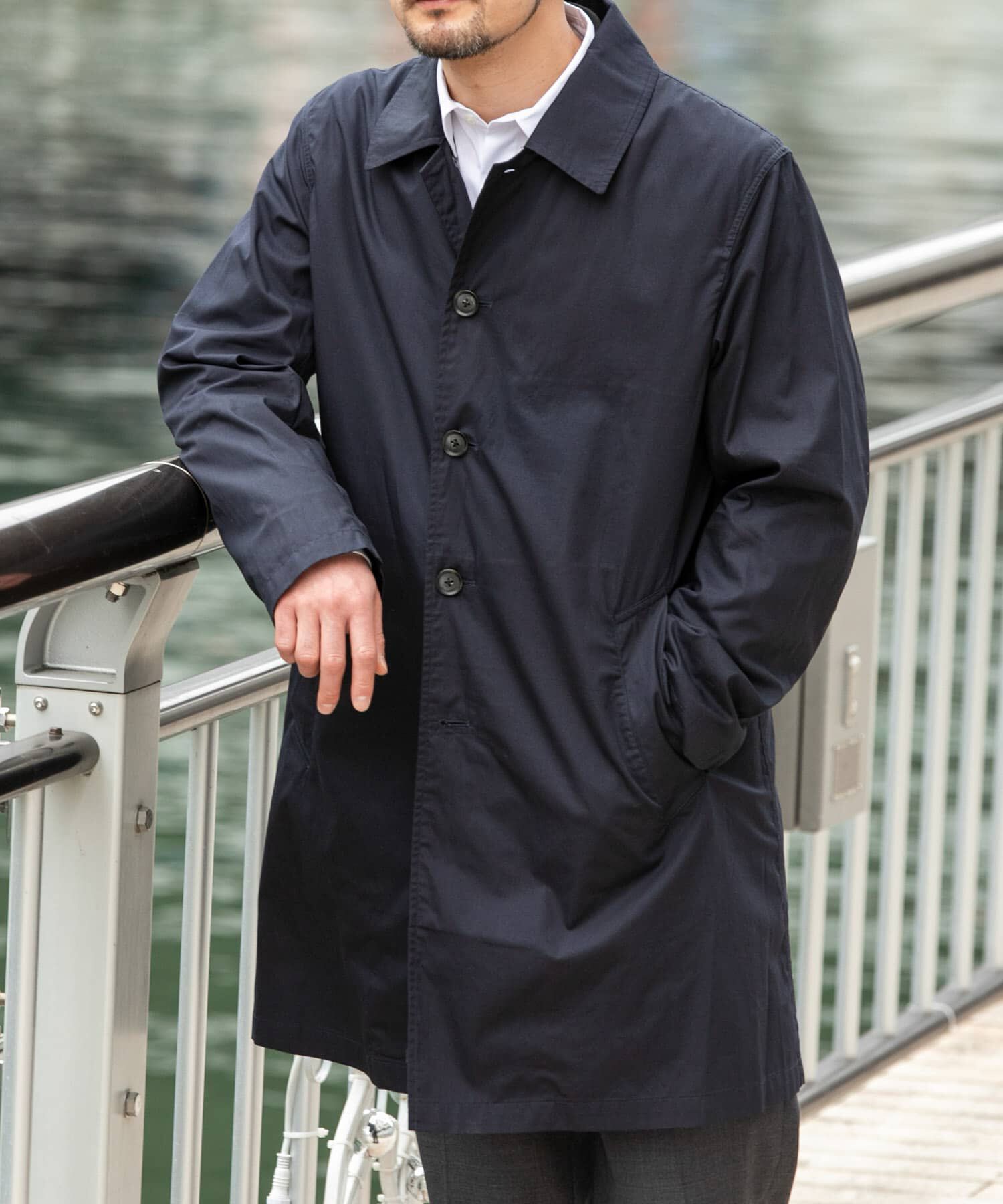 URBAN RESEARCH ROSSO「『撥水』タイプライタースプリングコート」|ステンカラーコート|