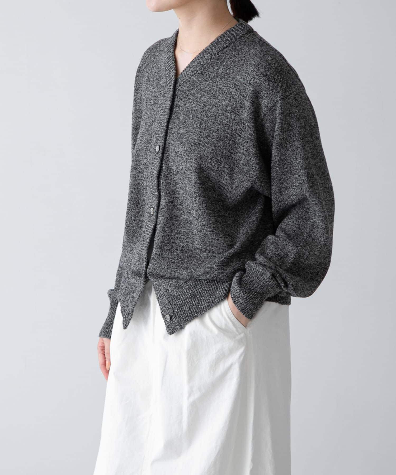 かぐれ「ドライコットンVネックカーディガン」|ニット・セーター|