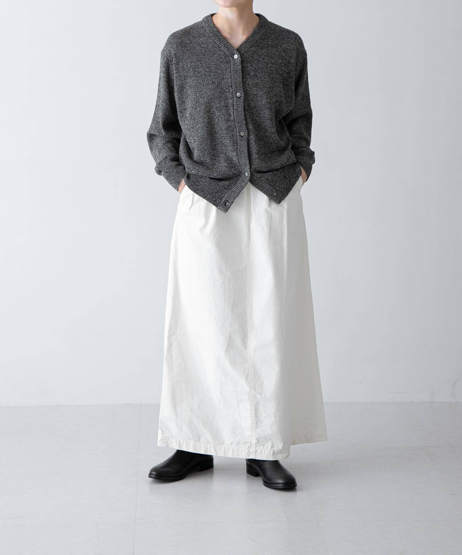 かぐれ「ドライコットンVネックカーディガン」|ニット・セーター|