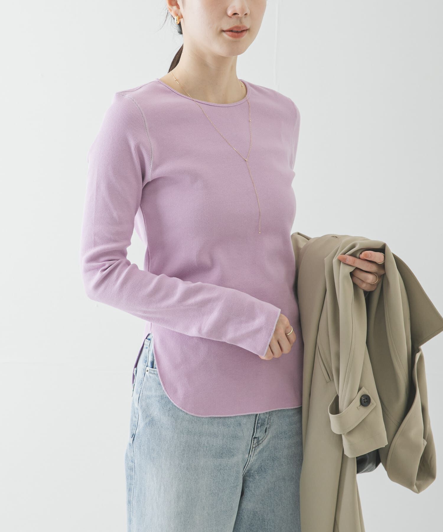 URBAN RESEARCH「ストレッチリブカットソー」|Tシャツ・カットソー|