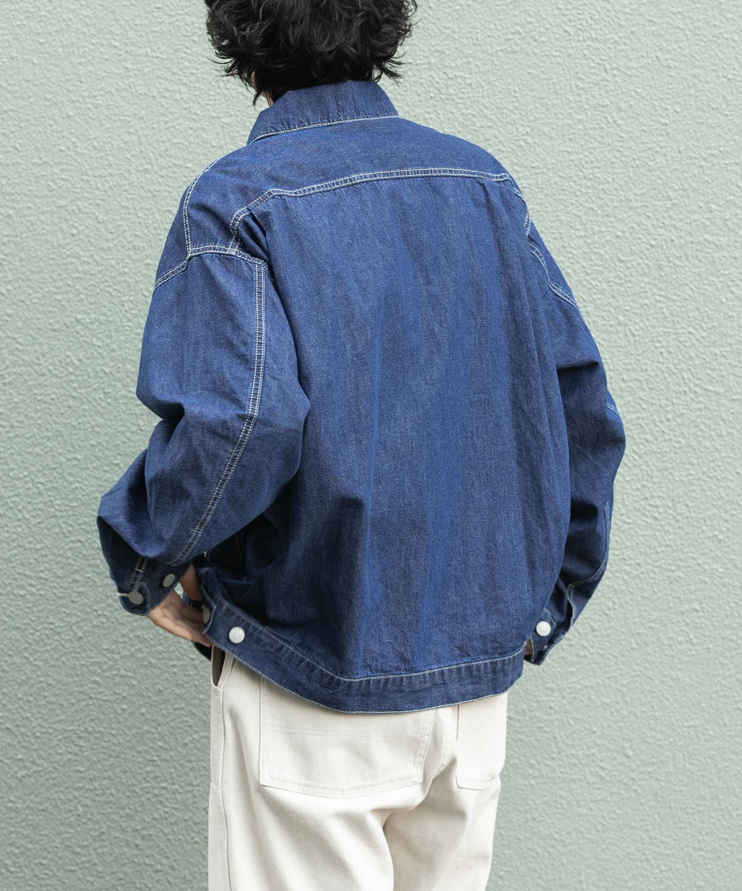 URBAN RESEARCH DOORS「FORK&SPOON　綿麻デニムジップブルゾン」|ブルゾン・スタジャン|