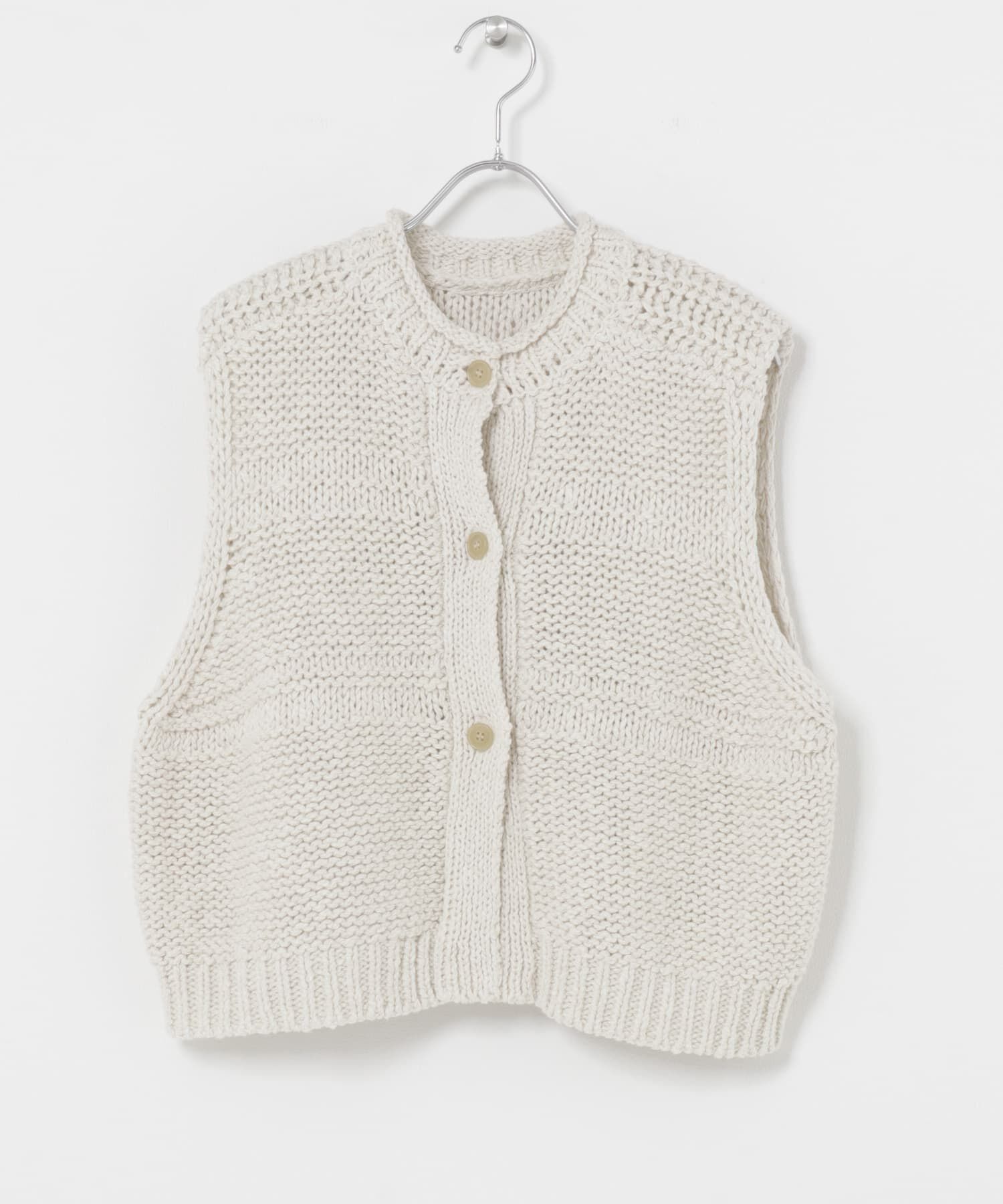 かぐれ「2WAY綿麻ニットベスト」|ベスト・ジレ|