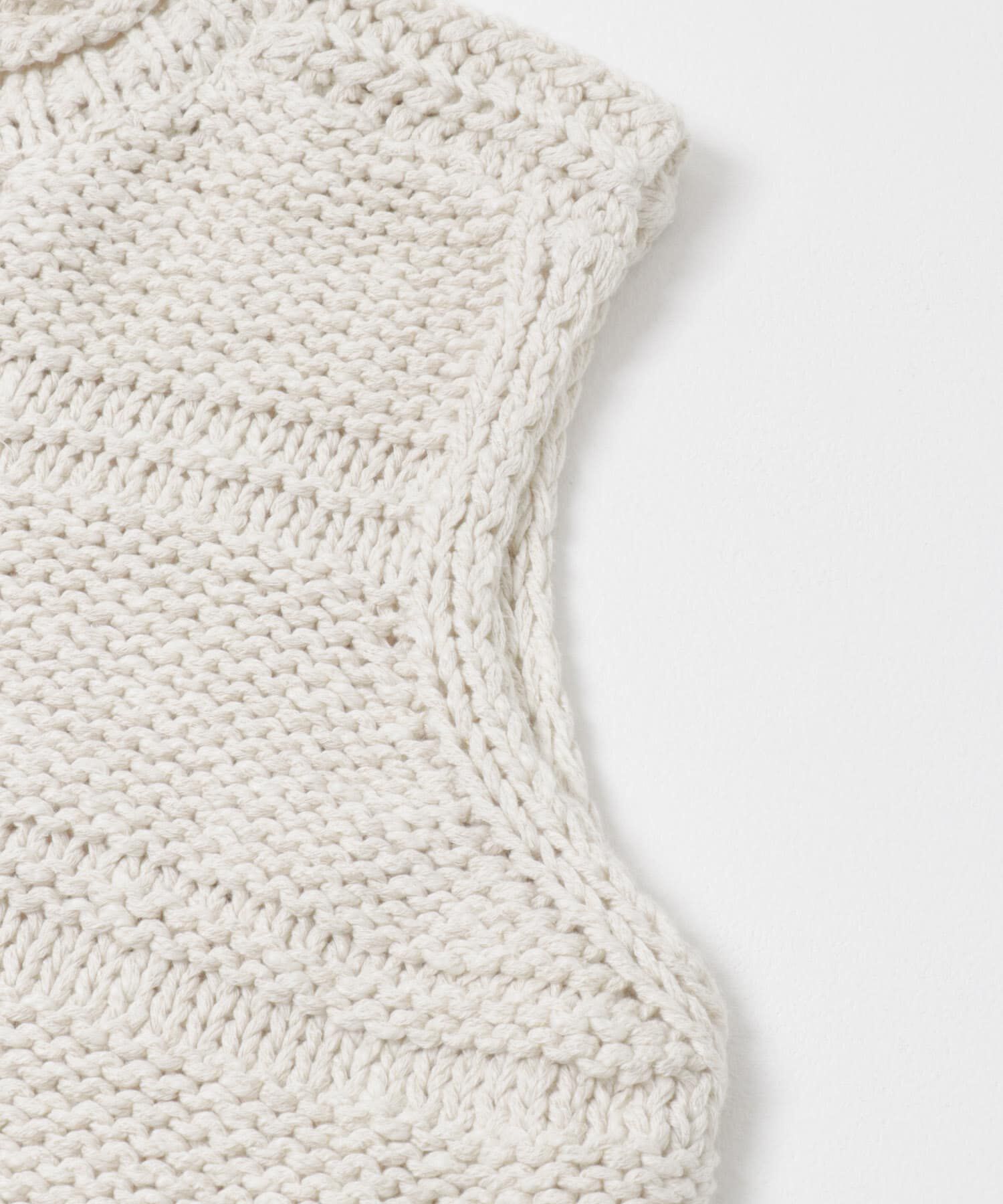 かぐれ「2WAY綿麻ニットベスト」|ベスト・ジレ|