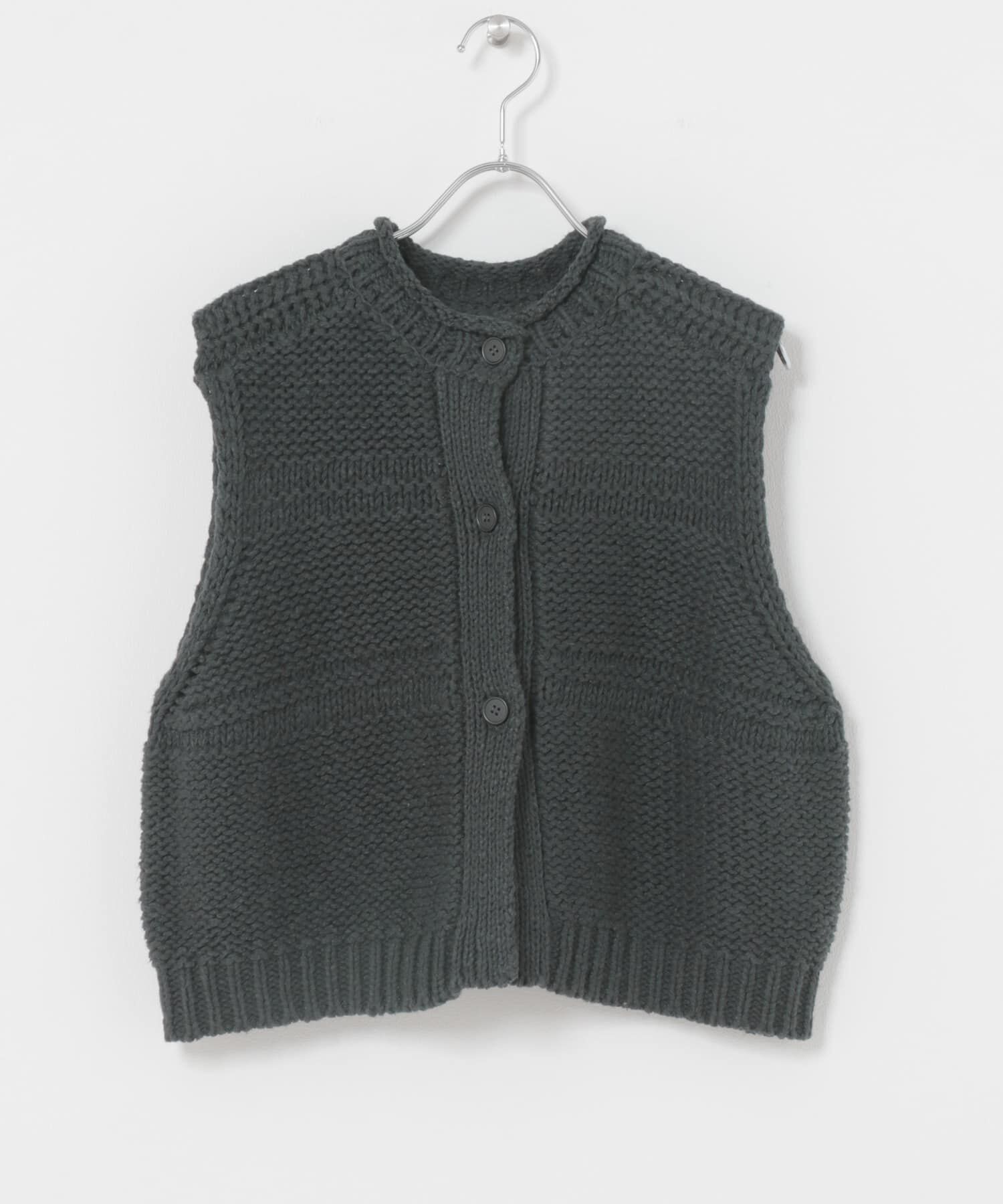 かぐれ「2WAY綿麻ニットベスト」|ベスト・ジレ|