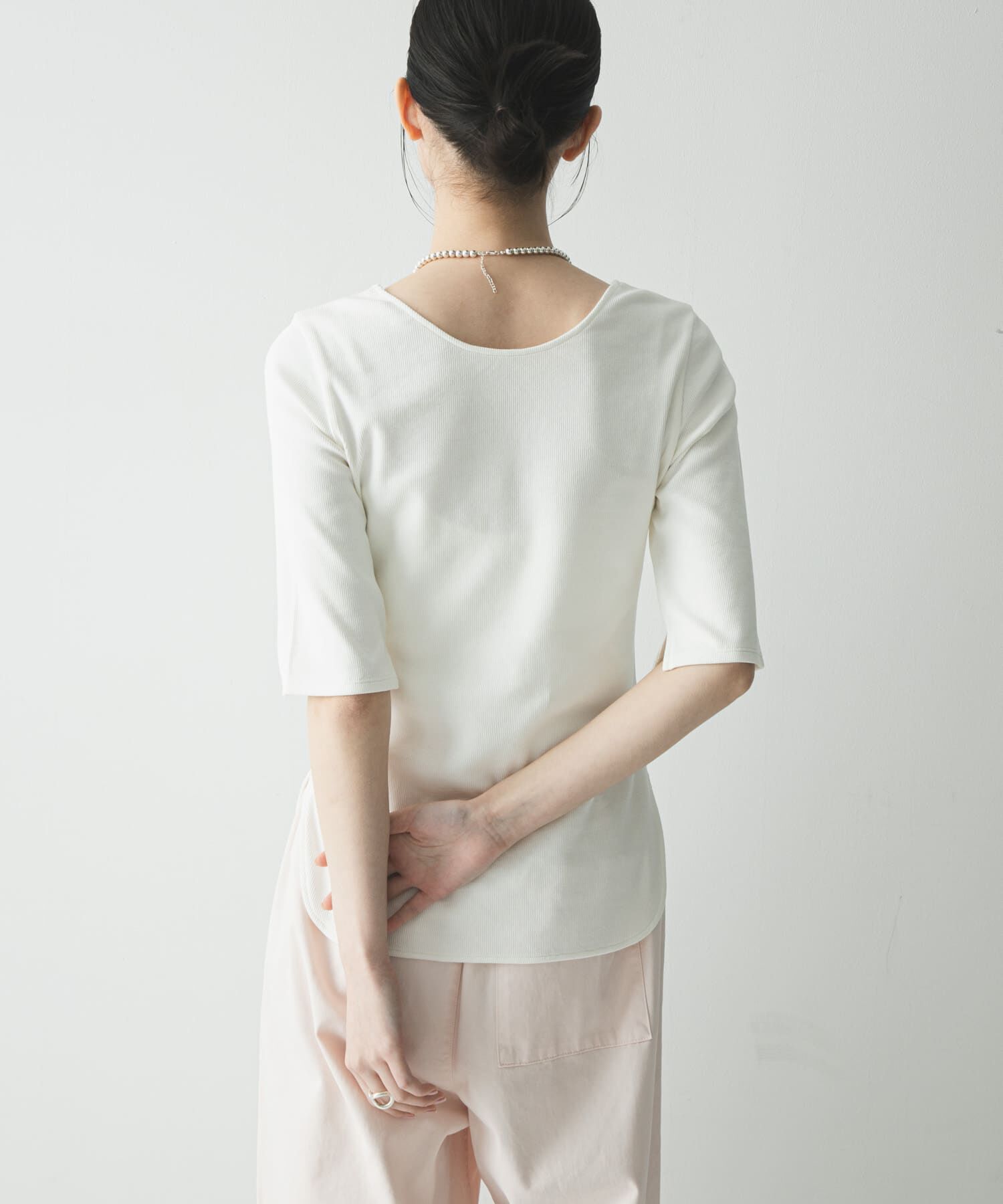 URBAN RESEARCH「5分袖リブカットソー」|Tシャツ・カットソー|
