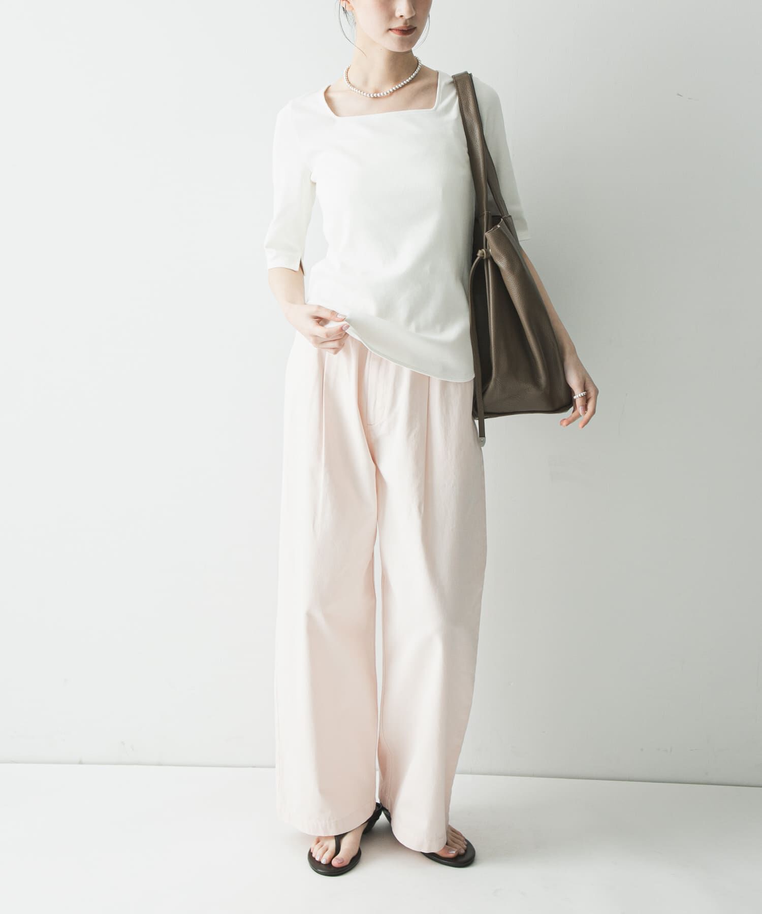 URBAN RESEARCH「5分袖リブカットソー」|Tシャツ・カットソー|