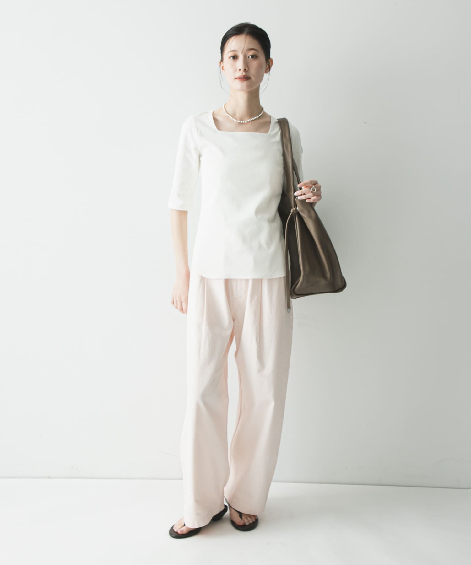 URBAN RESEARCH「5分袖リブカットソー」|Tシャツ・カットソー|