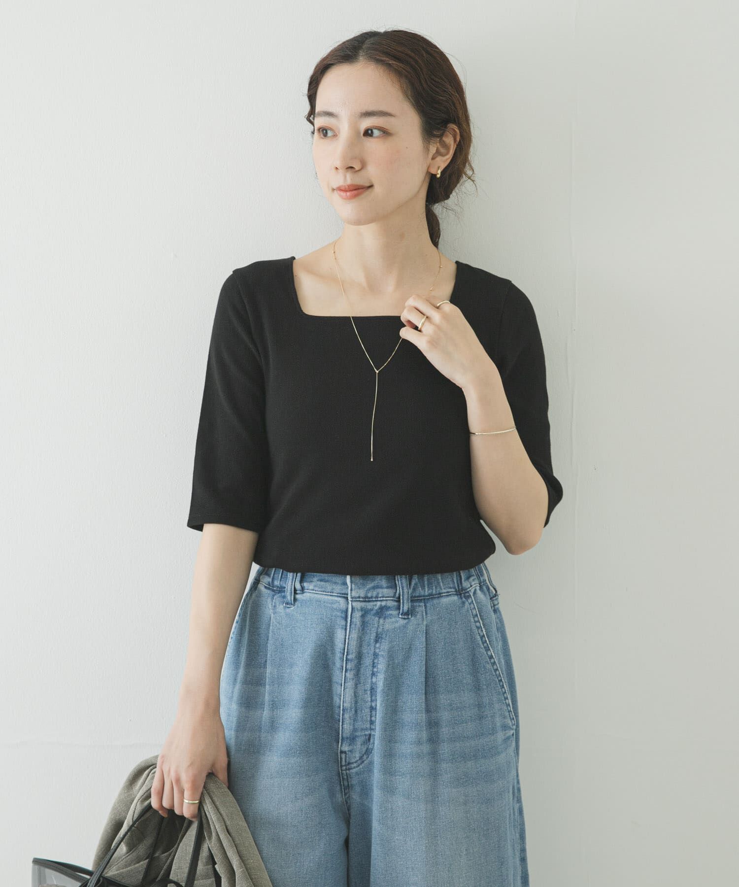 URBAN RESEARCH「5分袖リブカットソー」|Tシャツ・カットソー|