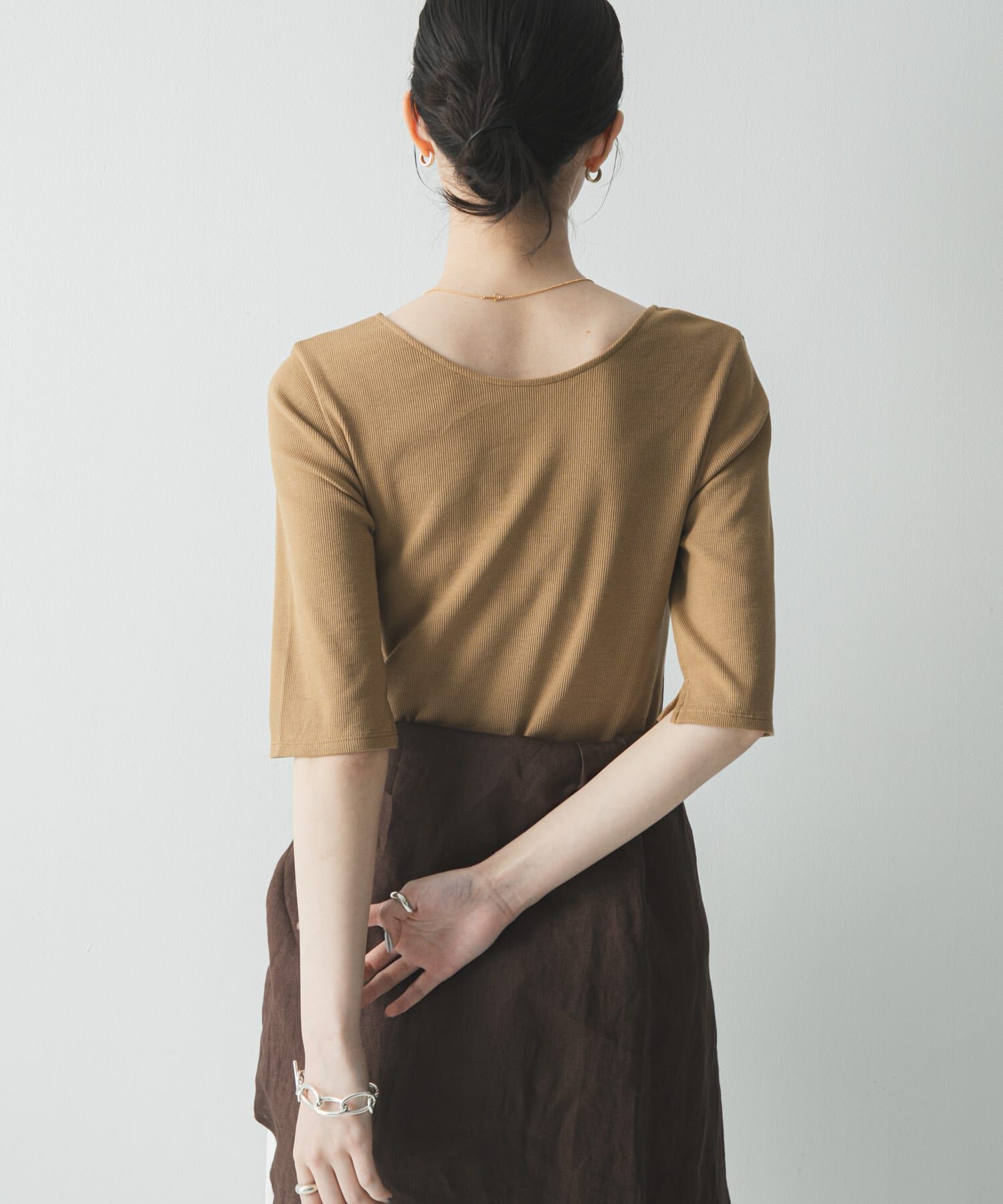URBAN RESEARCH「5分袖リブカットソー」|Tシャツ・カットソー|