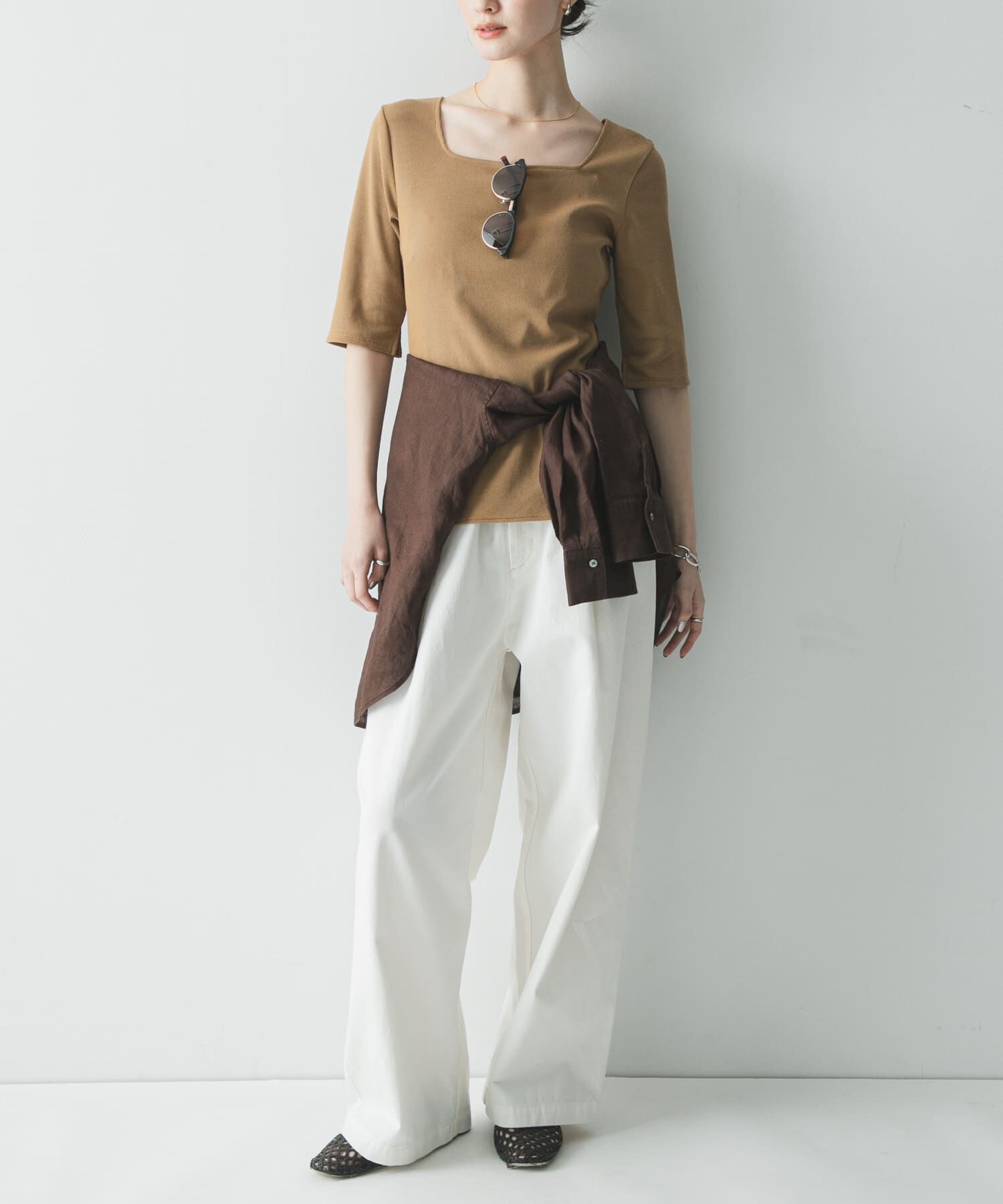 URBAN RESEARCH「5分袖リブカットソー」|Tシャツ・カットソー|