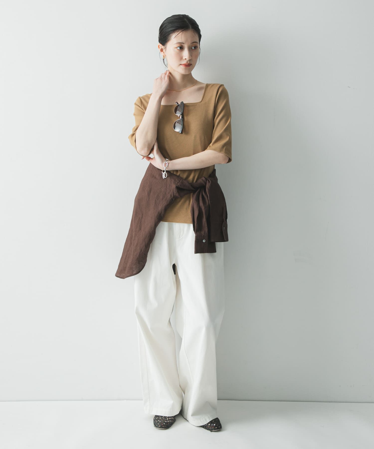 URBAN RESEARCH「5分袖リブカットソー」|Tシャツ・カットソー|