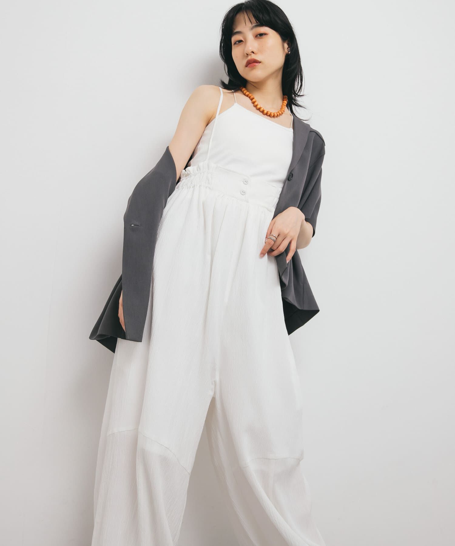  「ボリュームサロペット」|スカート|