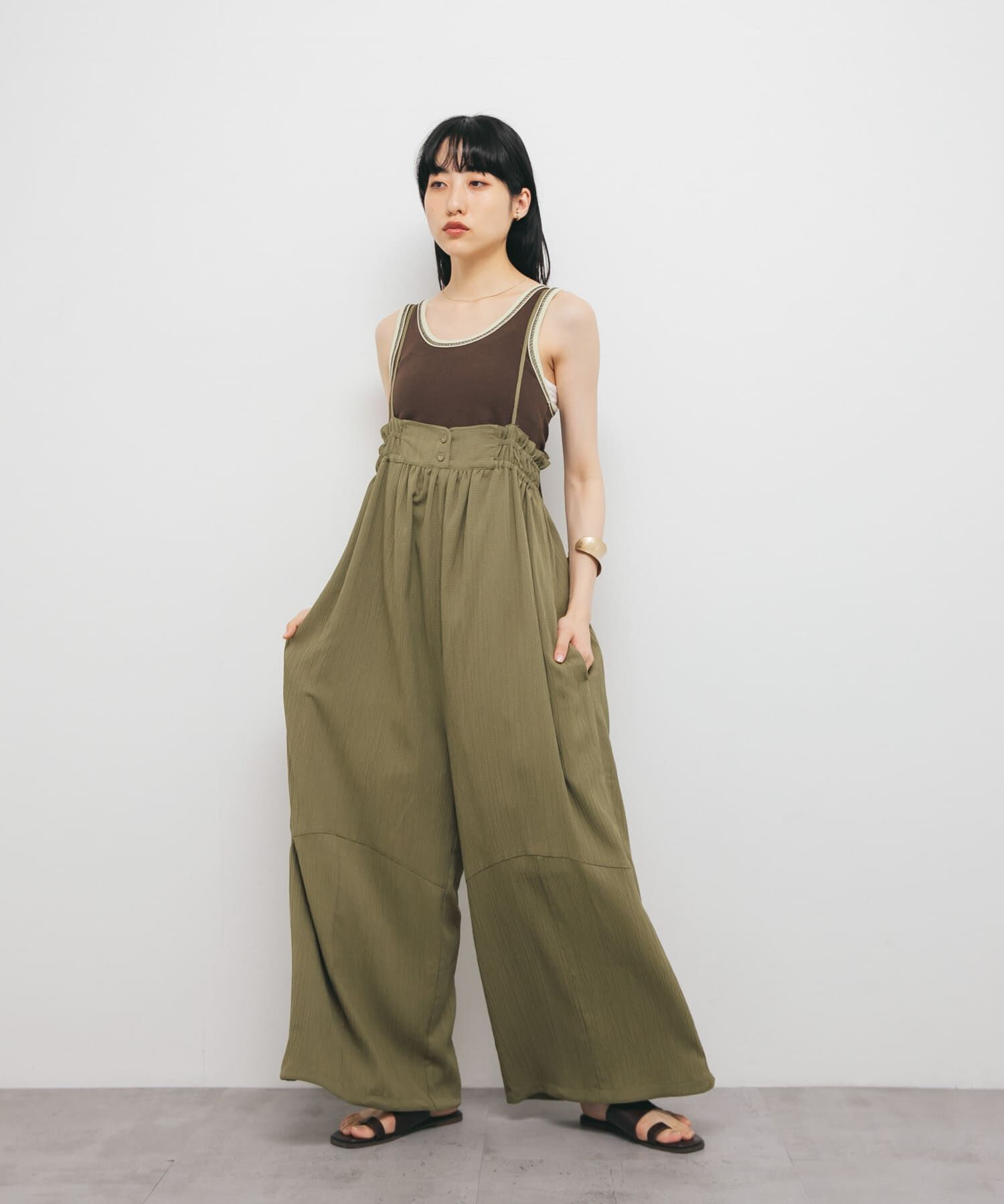  「ボリュームサロペット」|スカート|