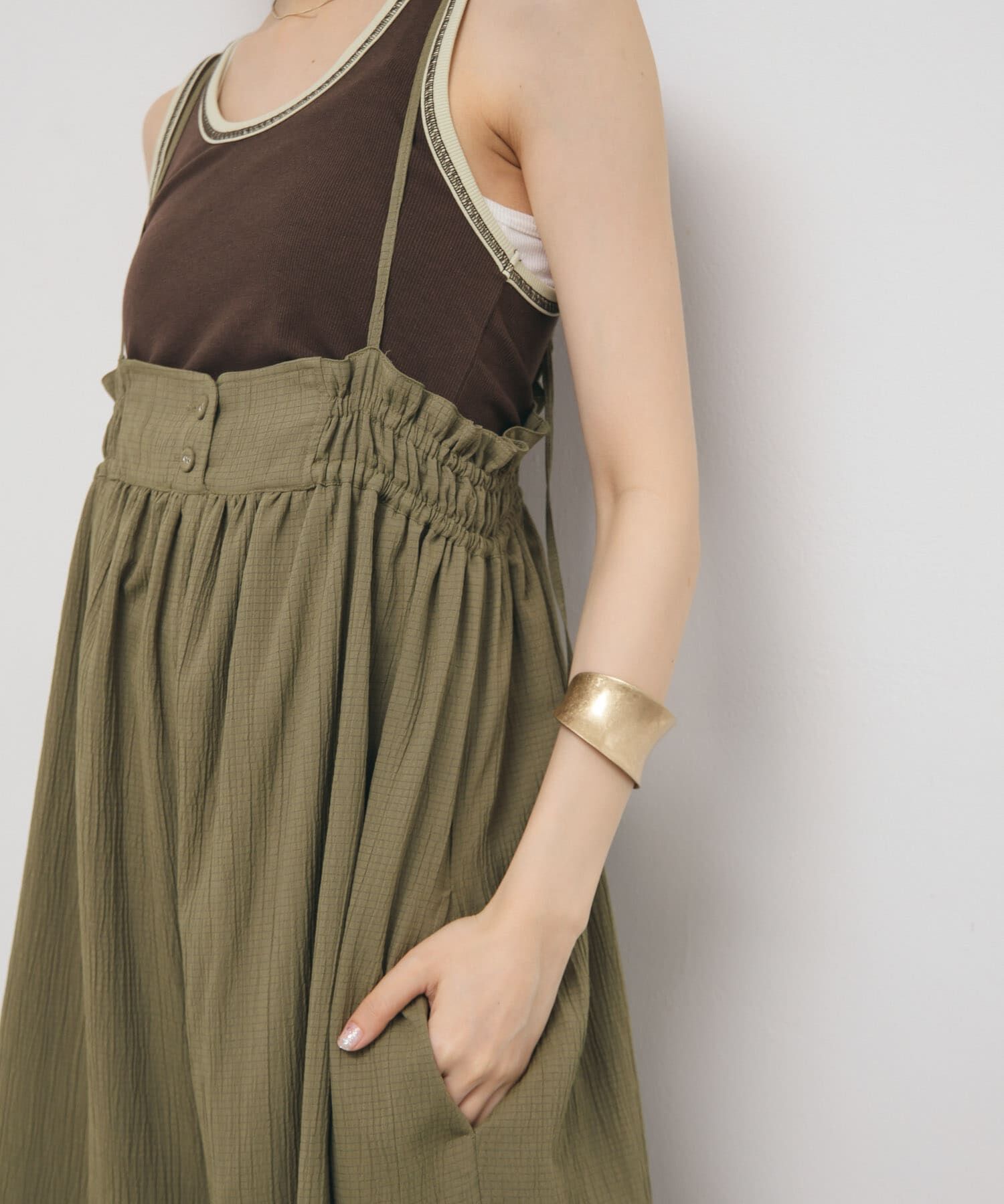  「ボリュームサロペット」|スカート|