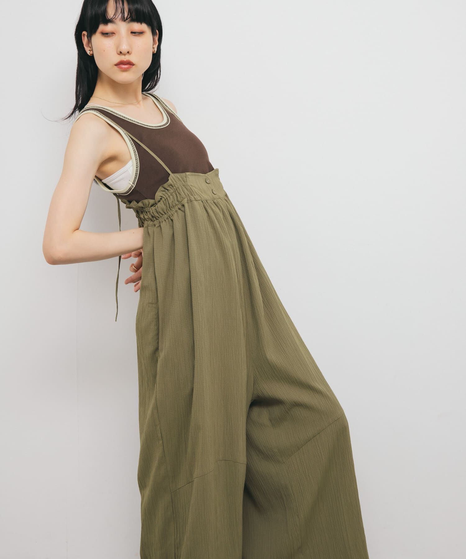  「ボリュームサロペット」|スカート|