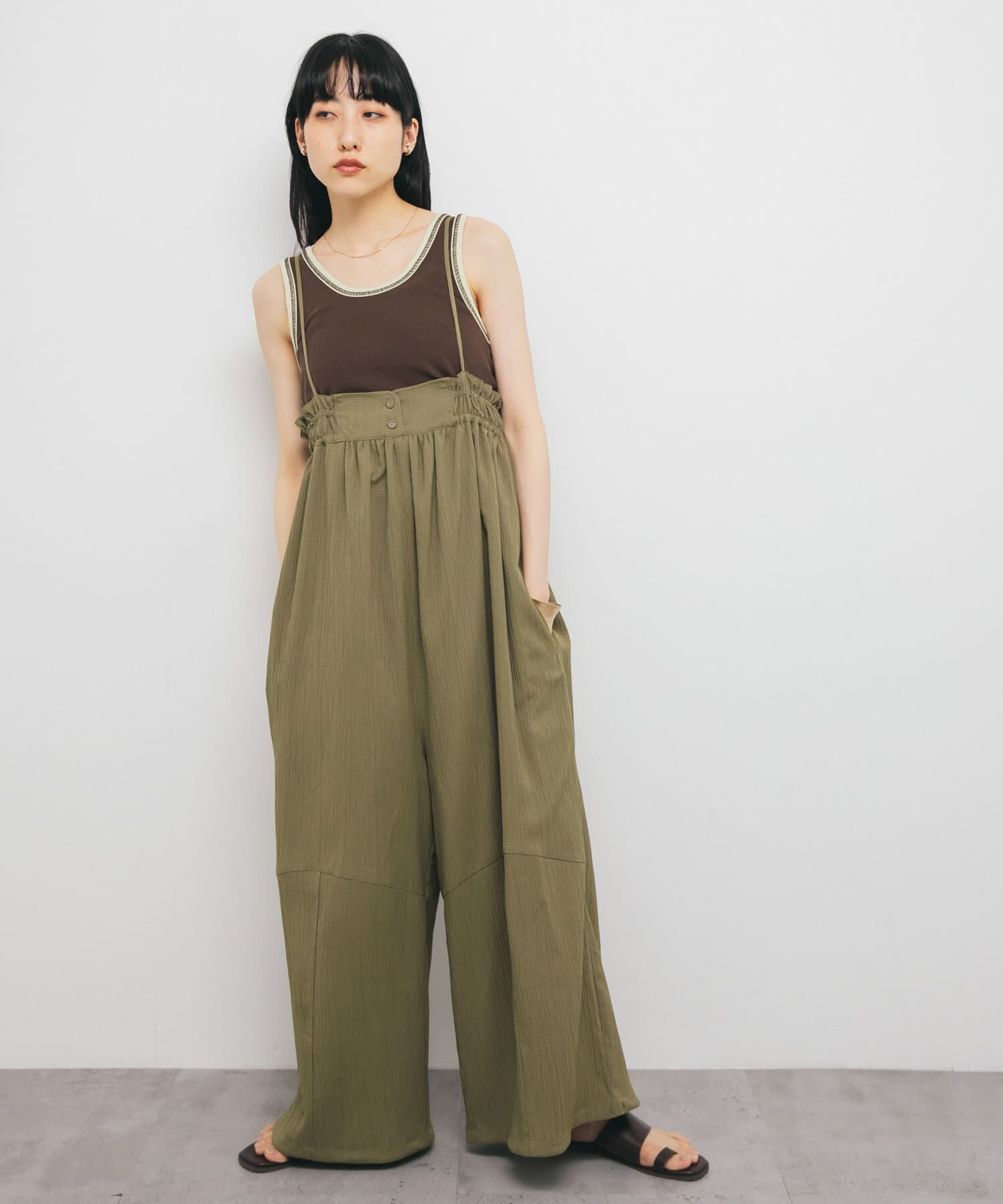  「ボリュームサロペット」|スカート|