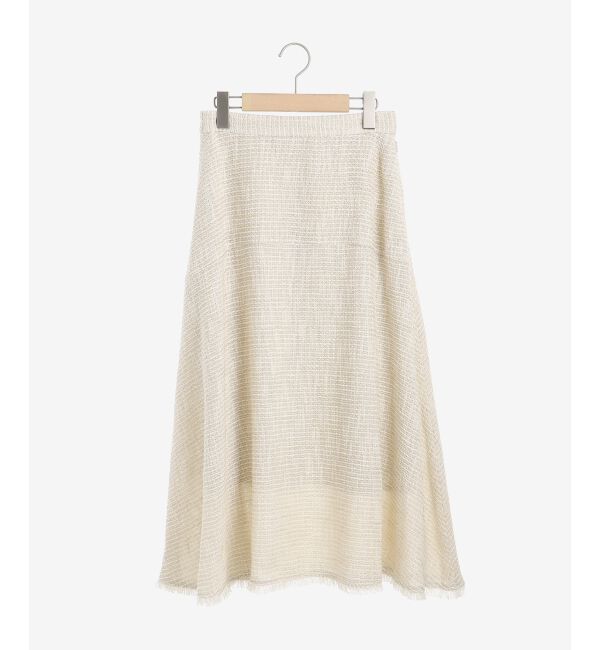 le.coeur blanc「ツイードフリンジフレアスカート」|フレア|