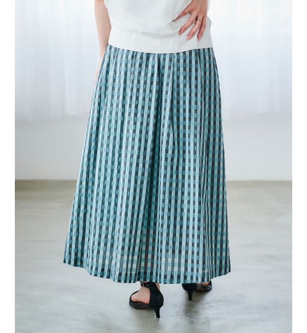 le.coeur blanc「ギンガムチェックギャザースカート」|スカート|