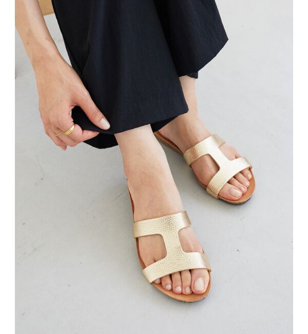  「PLAKTON メタリックサンダル」|サンダル|