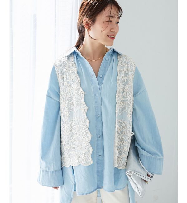 le.coeur blanc「《手洗い可能》TORRAZZO DONNAメッシュレースベスト」|ベスト・ジレ|