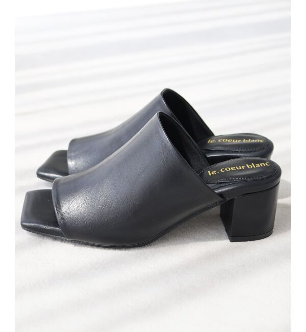  「《WEB限定アイテム》スクエアトゥカバードサンダル」|サンダル|