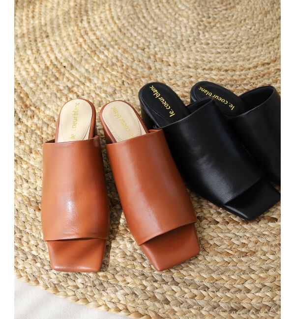  「《WEB限定アイテム》スクエアトゥカバードサンダル」|サンダル|