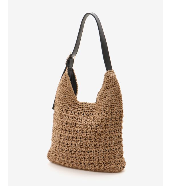  「バックル付き透かし編みペーパーバッグ」|ショルダー・メッセンジャー|