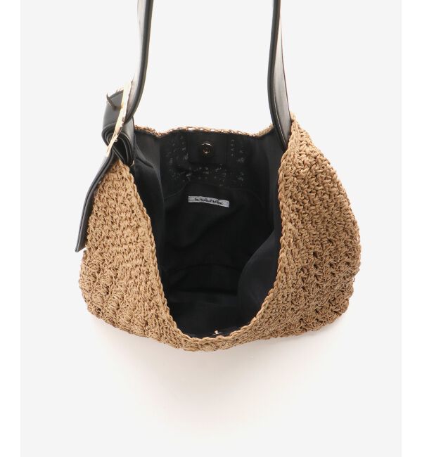  「バックル付き透かし編みペーパーバッグ」|ショルダー・メッセンジャー|