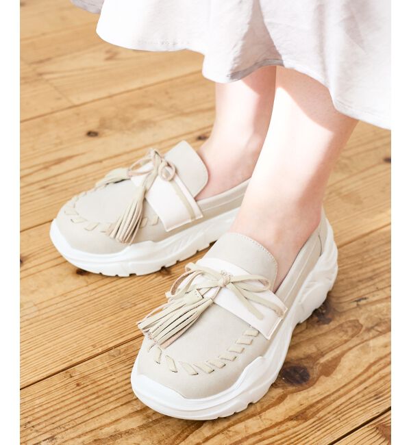  「《WEB限定アイテム》タッセルローファースニーカー」|スニーカー|