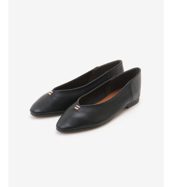  「《WEB限定アイテム》Vカットフラットパンプス」|パンプス|