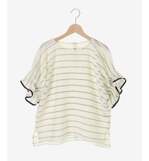  「ドビーボーダーギャザーブラウス」|シャツ・ブラウス|