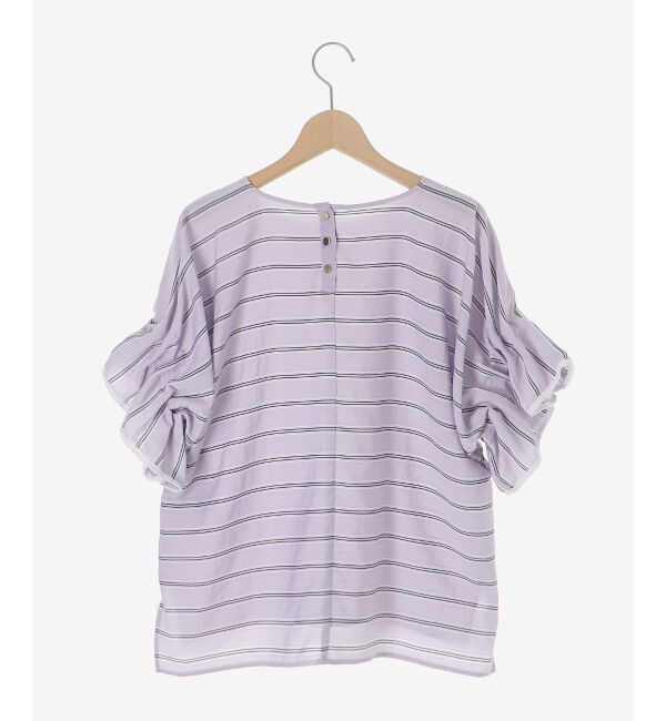  「ドビーボーダーギャザーブラウス」|シャツ・ブラウス|